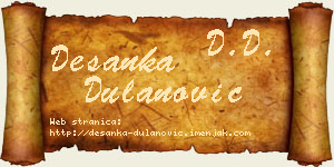 Desanka Dulanović vizit kartica